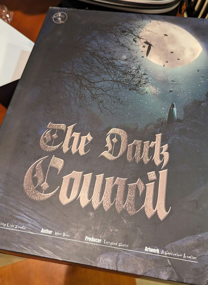 Unboxing "The Dark Council" Jubensha murder mystery game