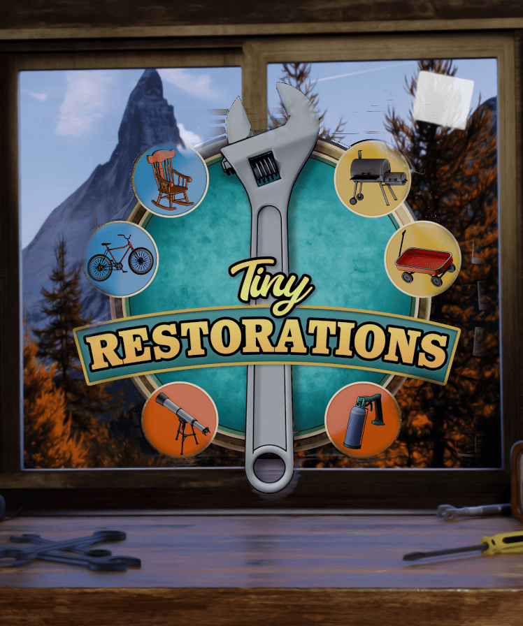 Tiny Restorations capsule background art.